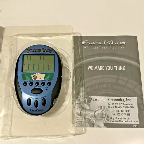 Electronic Black Jack Handheld Game, Excalibur Electronics, Manual, Clean - Picture 4 of 7